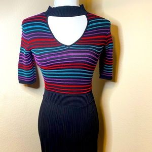 Candies Striped Choker Sweater Dress Size S